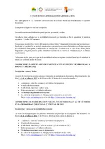 Requerimientos de participación (cuotas) para el VII Encuentro Iberoamericano de Turismo Rural 2022