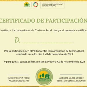 Certificado de participación VIII Encuentro